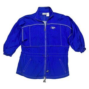 Reebok Vintage 90s Half-Sleeve Lightweight Designer Windbreaker Jacket Womens S